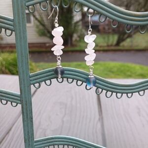 Rose Quartz Dangle Earrings
